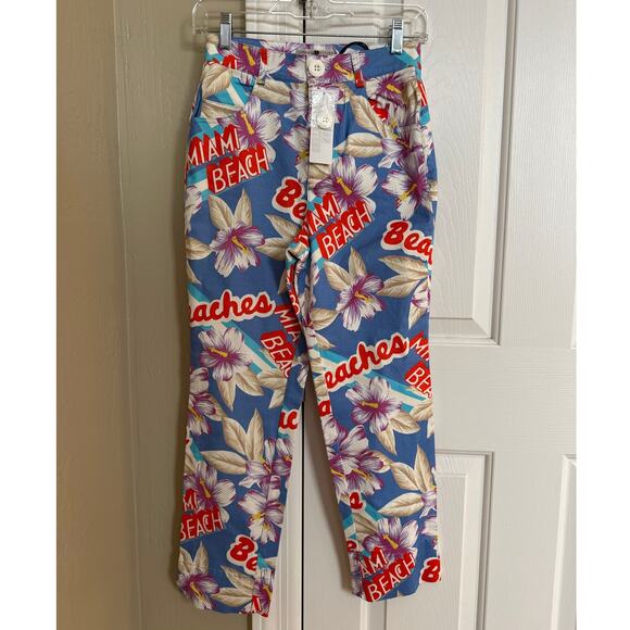 NWT Urban Outfitters Beaches Miami Beach Cropped Pants 26 - Picture 2 of 8